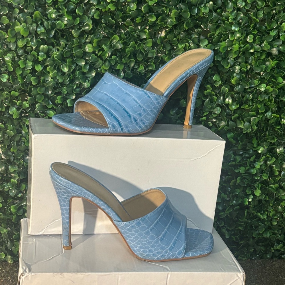 Baby blue heels